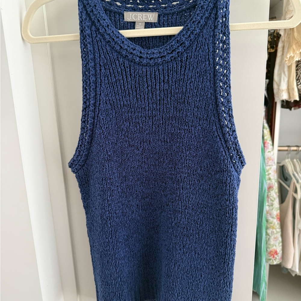 J. Crew Navy Knit Sleeveless Tank Top